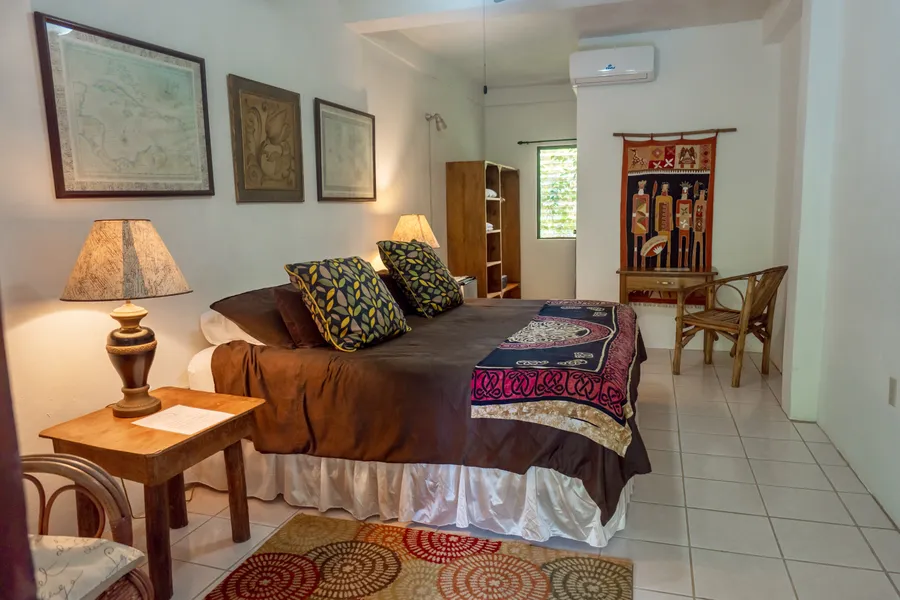 A deluxe lodge room at Creekside Oasis.